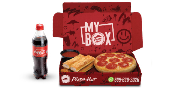 My Box: Pizza personal suprema + Breadsticks + Coca Cola 16 oz.